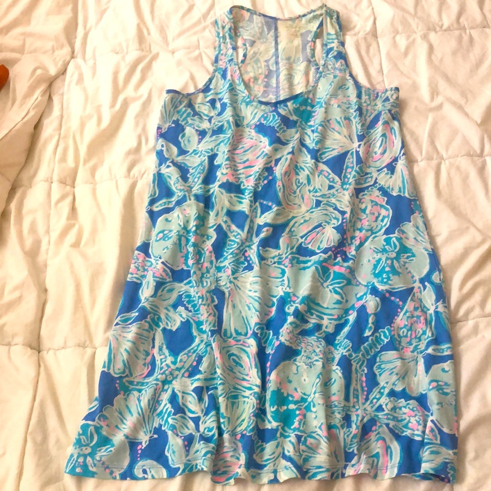 Lilly Pulitzer MELLE DRESS Blue Haven Pop Up Into the Deep